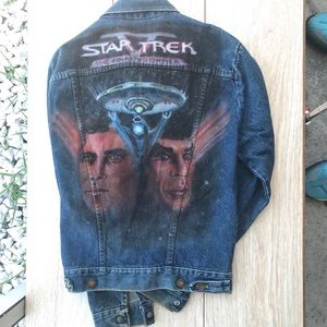 vintage star trek airbrush denim jacket